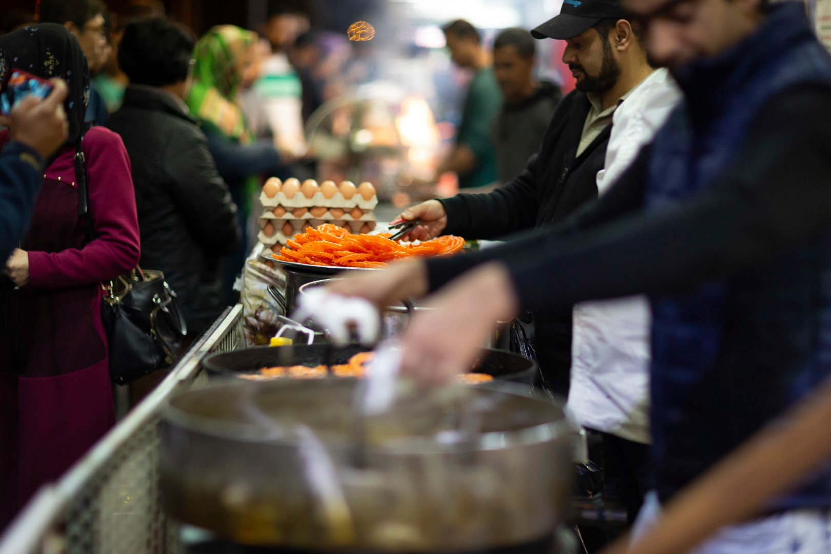 Food being served from a banquet